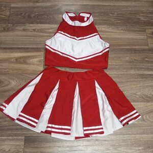 iEFiEL Kids Girls Cheerleading Costume Outfit Sleeveless Tops with Pleated Skirt